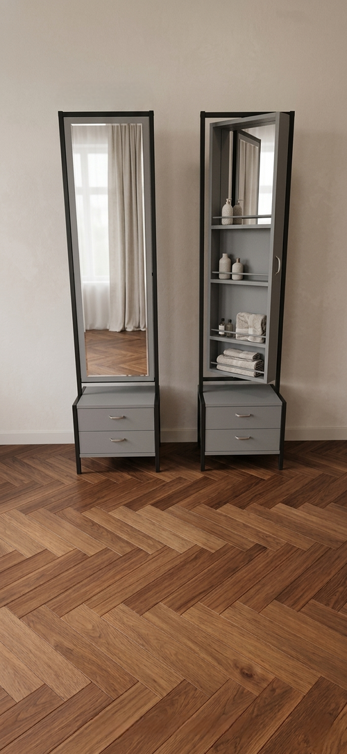 Multi spiegel en opslag- Antraciet